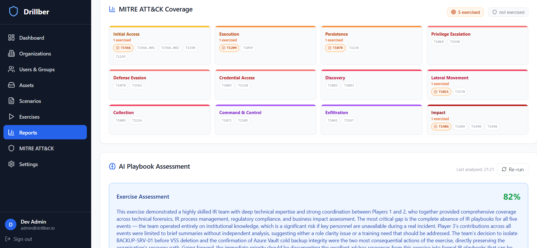 Report and analytics